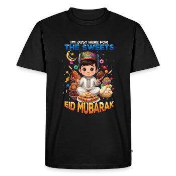 Eid Mubarak Sweet Treats Moon - Men's Premium Organic T-Shirt - black - Front - Nico (187cm)