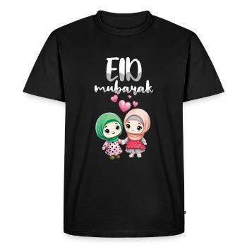 Aïd Moubarak Douce amitié Amour - T-shirt Premium bio Homme - noir - Devant - Nico (187cm)