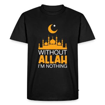 Aïd Moubarak Sans Allah, je ne suis rien - T-shirt Premium bio Homme - noir - Devant - Nico (187cm)