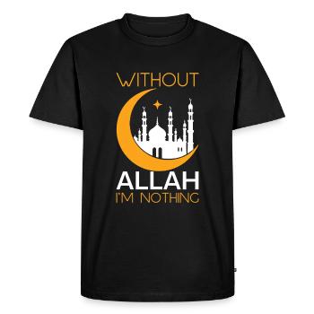 Aïd Moubarak Sans Allah, je ne suis rien - T-shirt Premium bio Homme - noir - Devant - Nico (187cm)