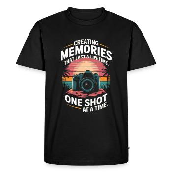 Créer des souvenirs qui durent toute une vie, d’un seul coup - T-shirt Premium bio Homme - noir - Devant - Nico (187cm)