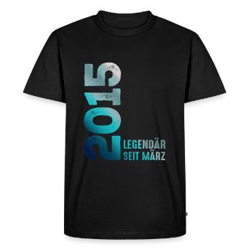 Légendaire depuis mars 2015 mars 2015 Anniversaire 2015 - T-shirt Premium bio Homme - noir - Devant - Nico (187cm)