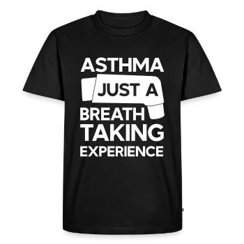 Sensibilisation à l’asthme : un événement stupéfiant - T-shirt Premium bio Homme - noir - Devant - Nico (187cm)