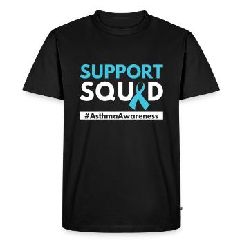 Support Team Asthma Awareness - Men's Premium Organic T-Shirt - black - Front - Nico (187cm)