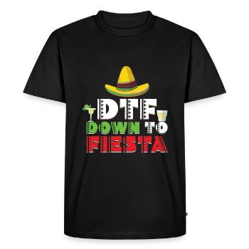 Cinco De Mayo DTF Down To Fiesta Sombrero - T-shirt Premium bio Homme - noir - Devant - Nico (187cm)