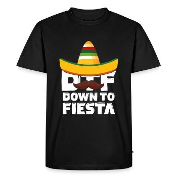Cinco De Mayo DTF Down To Fiesta Sombrero - T-shirt Premium bio Homme - noir - Devant - Nico (187cm)