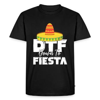 Cinco De Mayo : DTF Down To Fiesta Hut - T-shirt Premium bio Homme - noir - Devant - Nico (187cm)