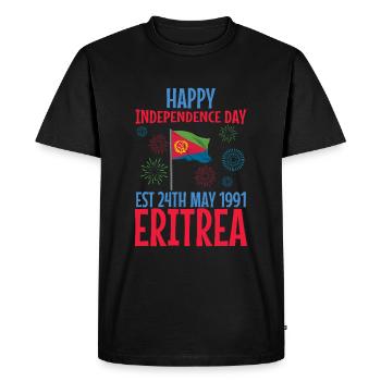 Fête de l’indépendance de l’Érythrée 24 mai 1991 Célébration - T-shirt Premium bio Homme - noir - Devant - Nico (187cm)