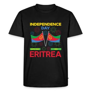 Fête de l’indépendance de l’Érythrée 24 mai 1991 - T-shirt Premium bio Homme - noir - Devant - Nico (187cm)
