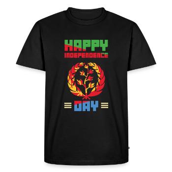 Érythrée Célébration joyeuse de la fête de l’indépendance avec fierté - T-shirt Premium bio Homme - noir - Devant - Nico (187cm)