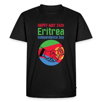Érythrée Joyeux 24 mai Fête de l’indépendance - T-shirt Premium bio Homme - noir - Devant - Nico (187cm)