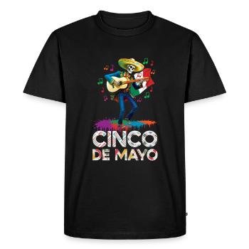 Célébrez le Cinco de Mayo avec de la musique et des couleurs - T-shirt Premium bio Homme - noir - Devant - Nico (187cm)