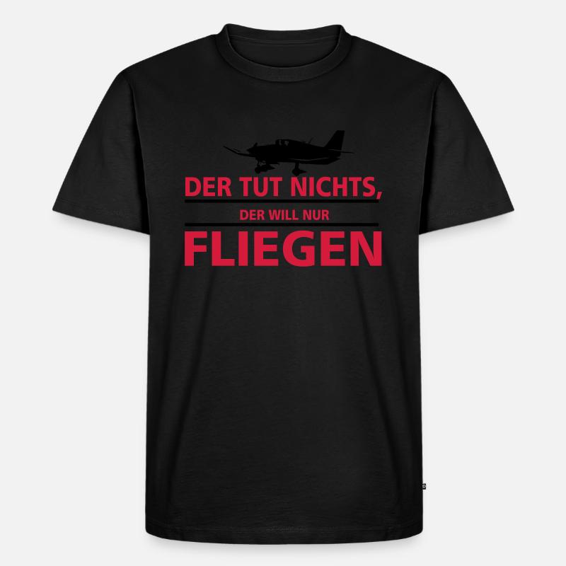 nurfliegen_robin - Männer Premium Bio T-Shirt - Schwarz