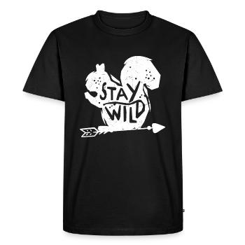 Stay Wild - T-shirt Premium bio Homme - noir - Devant - Nico (187cm)