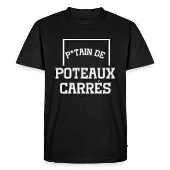 ptain de poteaux carrés - T-shirt Premium bio Homme - noir - Devant - Nico (187cm)