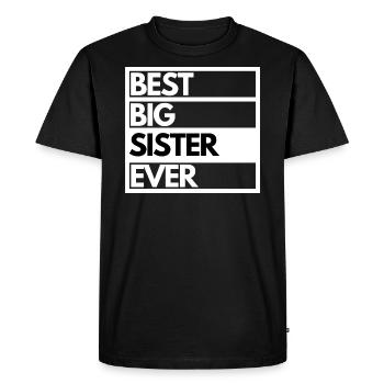 Meilleure grande soeur jamais beste große Schwester Shirt - T-shirt Premium bio Homme - noir - Devant - Nico (187cm)