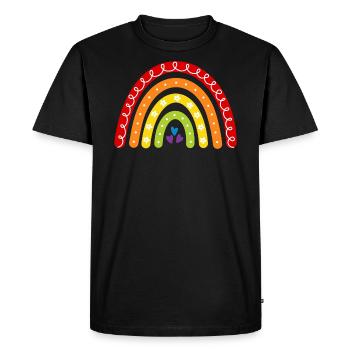 Arc-en-ciel - T-shirt Premium bio Homme - noir - Devant - Nico (187cm)
