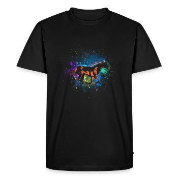 Dressage Cavaliers Cavaliers Chevaux Filles - T-shirt Premium bio Homme - noir - Devant - Nico (187cm)
