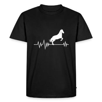 Rider Heartbeat Horse Girl Dressage - Men's Premium Organic T-Shirt - black - Front - Nico (187cm)