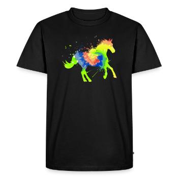 Sports équestres Art équestre Sport équestre Sport équestre - T-shirt Premium bio Homme - noir - Devant - Nico (187cm)
