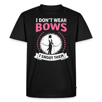 I don't wear Bow i shoot them women - Men's Premium Organic T-Shirt - black - Front - Nico (187cm)
