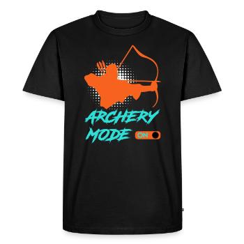 Mode tir à l’arc sur archer - T-shirt Premium bio Homme - noir - Devant - Nico (187cm)