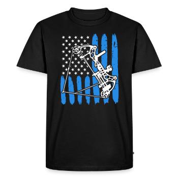 Compound Bow Archer USA Archery - Men's Premium Organic T-Shirt - black - Front - Nico (187cm)