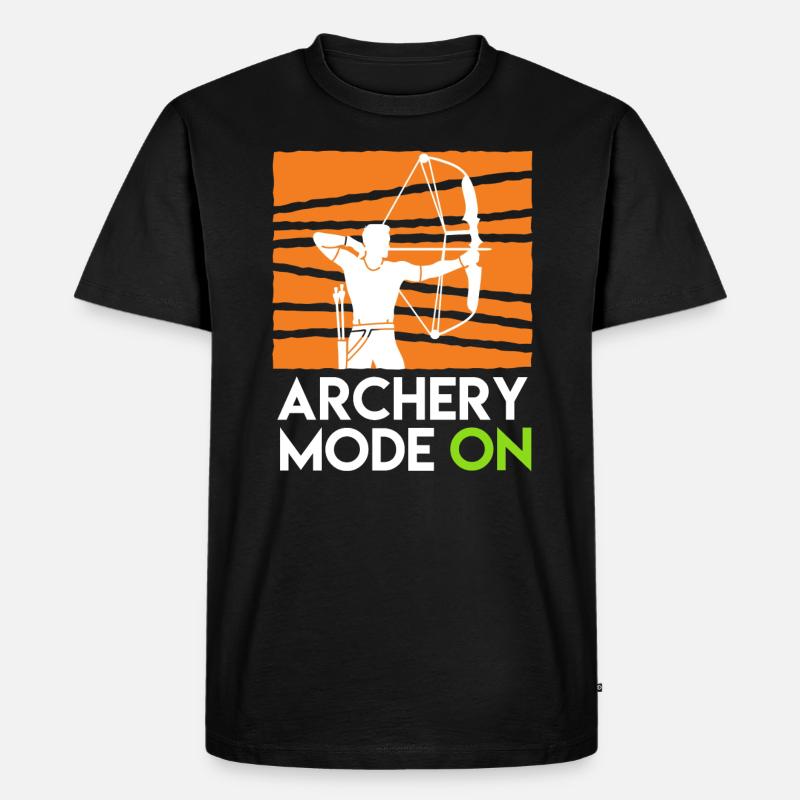 Archery Mode On Compoundbogen - Männer Premium Bio T-Shirt - Schwarz