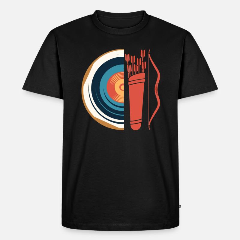 Langbogen Bogenschütze Bogenschießen - Männer Premium Bio T-Shirt - Schwarz