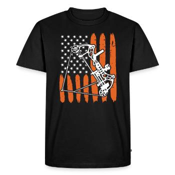 Compound Bow Archer USA Archery - Men's Premium Organic T-Shirt - black - Front - Nico (187cm)