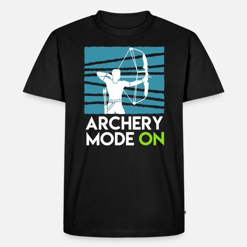 Archery Mode On Compoundbogen - Männer Premium Bio T-Shirt - Schwarz