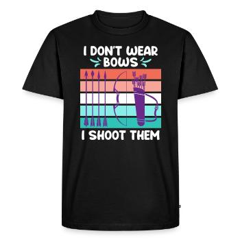 I don't wear Bows I shoot them Archery - Men's Premium Organic T-Shirt - black - Front - Nico (187cm)