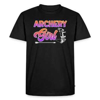 Archer Girls Dames - T-shirt Premium bio Homme - noir - Devant - Nico (187cm)