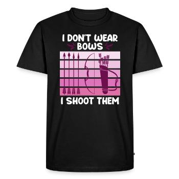 I don't wear Bows I shoot them Archery - Men's Premium Organic T-Shirt - black - Front - Nico (187cm)