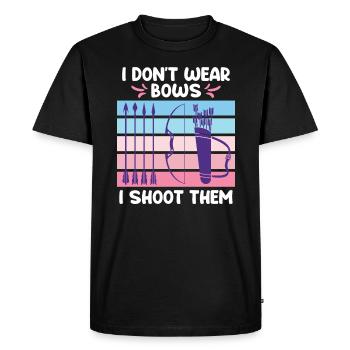 I don't wear Bows I shoot them Archery - Men's Premium Organic T-Shirt - black - Front - Nico (187cm)
