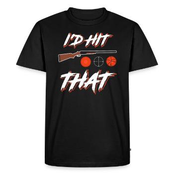 J’avais frappé ce pigeon d’argile tirant des tireurs sportifs - T-shirt Premium bio Homme - noir - Devant - Nico (187cm)
