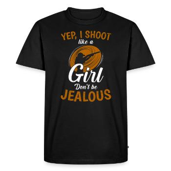 Je photographie comme une fille mesdames - T-shirt Premium bio Homme - noir - Devant - Nico (187cm)