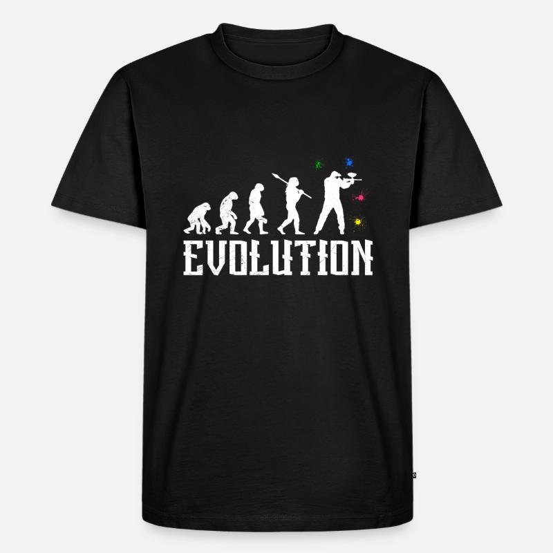 Paintballer Evolution Paintball - Männer Premium Bio T-Shirt - Schwarz