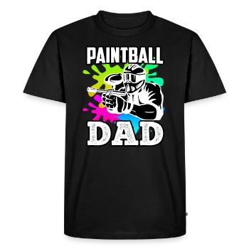 Paintball Dad Paintballer Papa Paintball Player - Men's Premium Organic T-Shirt - black - Front - Nico (187cm)