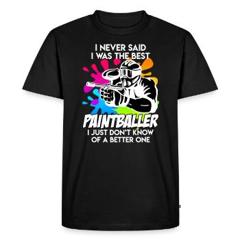 Best PaintballEr Paintball Player Paintball - Men's Premium Organic T-Shirt - black - Front - Nico (187cm)