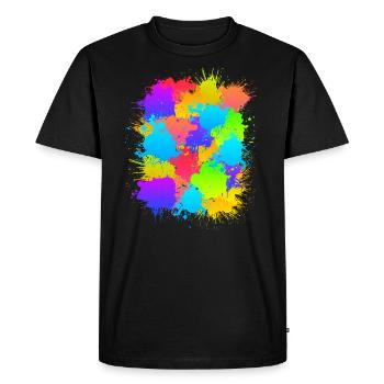 Paintball coloré Markeirer marque paintballer - T-shirt Premium bio Homme - noir - Devant - Nico (187cm)