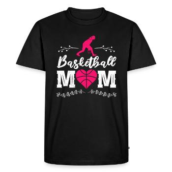 Basketball Maman BasketballEr Mère - T-shirt Premium bio Homme - noir - Devant - Nico (187cm)