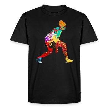 Joueuse de basket-ball de basket-ball féminin - T-shirt Premium bio Homme - noir - Devant - Nico (187cm)