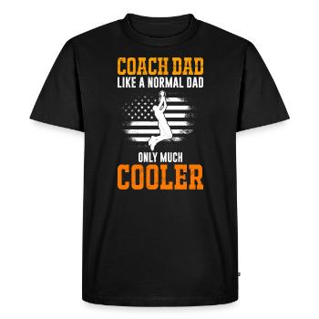 Entraîneur de basket-ball Papa Entraîneur de basket-ball - T-shirt Premium bio Homme - noir - Devant - Nico (187cm)