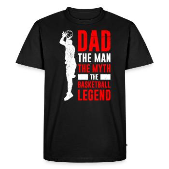 Basketteur Papa Joueur de basket-ball masculin - T-shirt Premium bio Homme - noir - Devant - Nico (187cm)