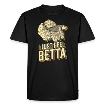 I just feel Betta Fish Fighting Fish - Men's Premium Organic T-Shirt - black - Front - Nico (187cm)
