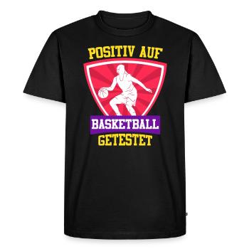 Tested Positive for Basketball Women's Basketball - Men's Premium Organic T-Shirt - black - Front - Nico (187cm)