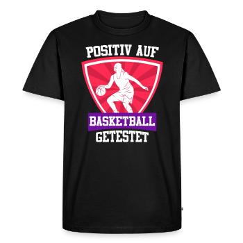 Tested Positive for Basketball Women's Basketball - Men's Premium Organic T-Shirt - black - Front - Nico (187cm)
