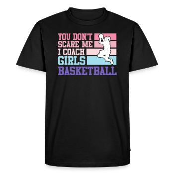Entraîneur de basket-ball féminin - T-shirt Premium bio Homme - noir - Devant - Nico (187cm)