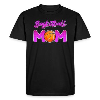 Basketball Maman Basketball Mère - T-shirt Premium bio Homme - noir - Devant - Nico (187cm)